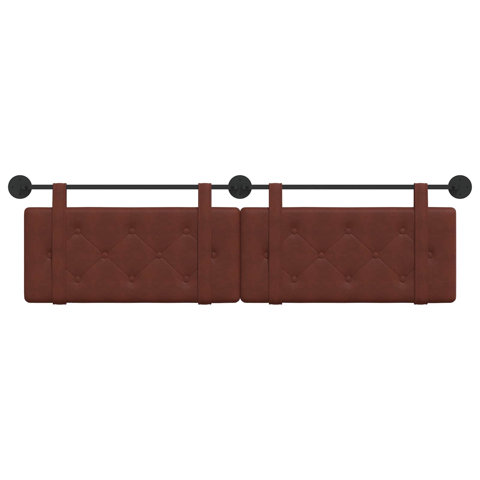 Hængende Hovedgavl Skinnende Brun 190 X 55 X 5 Cm Antik Pu - Billede 5