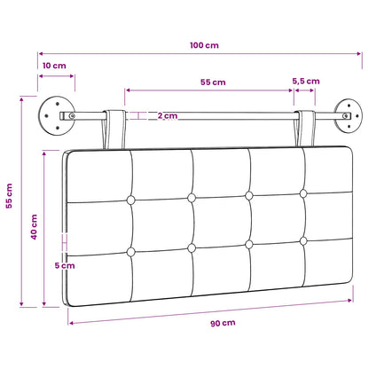 Hængende Sengegavl Kunstlæder - Billede 11