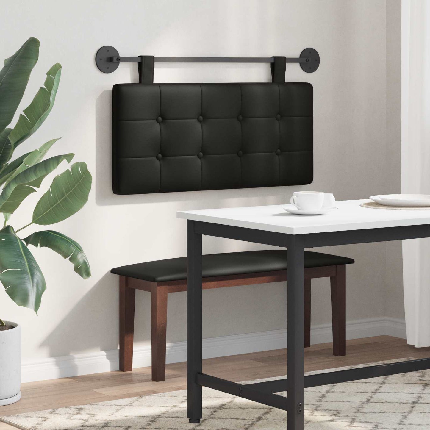 Hængende Hovedgavl Vægmonteret 100 X 55 X 5 Cm Faux Læder - Billede 4