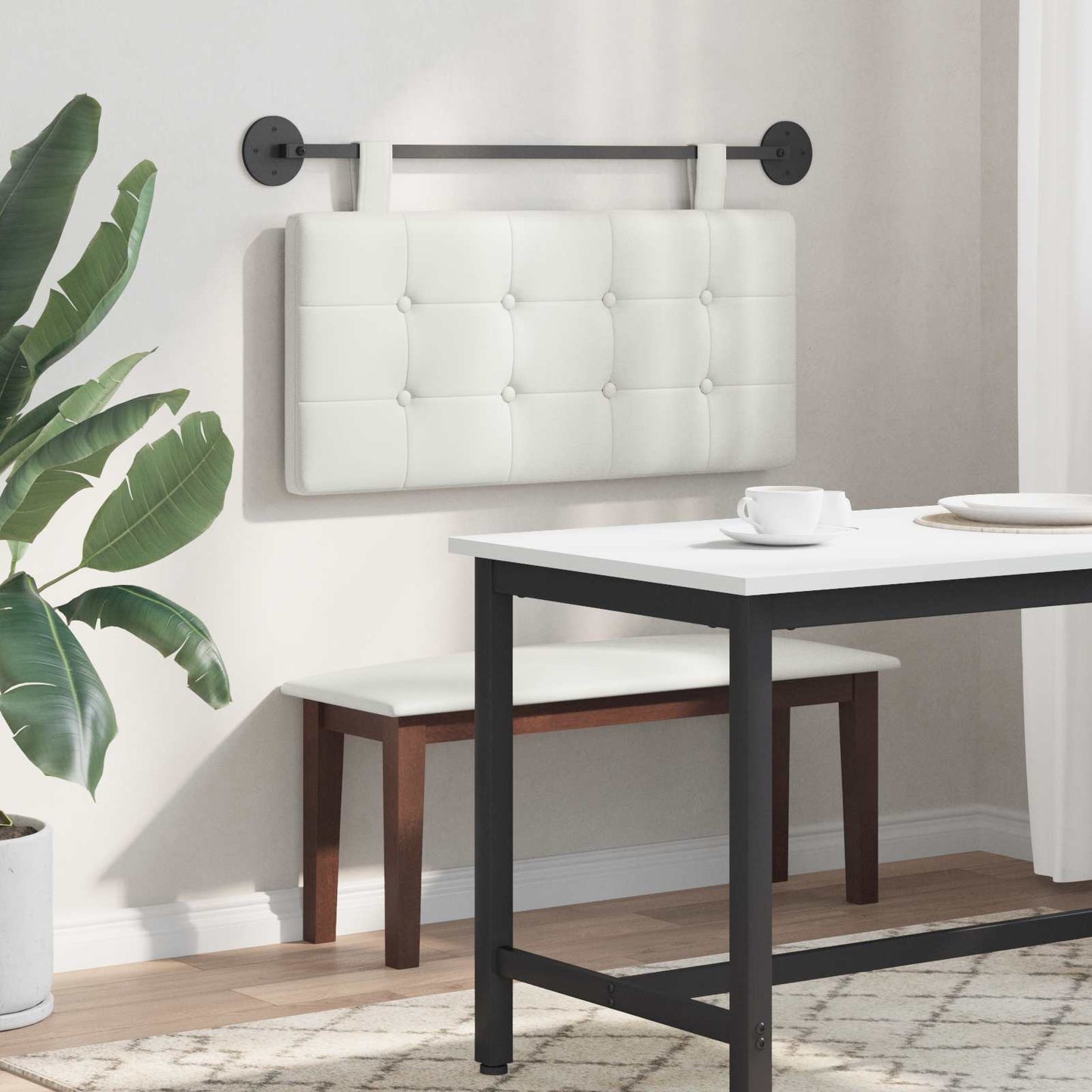 Hængende Hovedgavl Vægmonteret 100 X 55 X 5 Cm Faux Læder - Billede 4