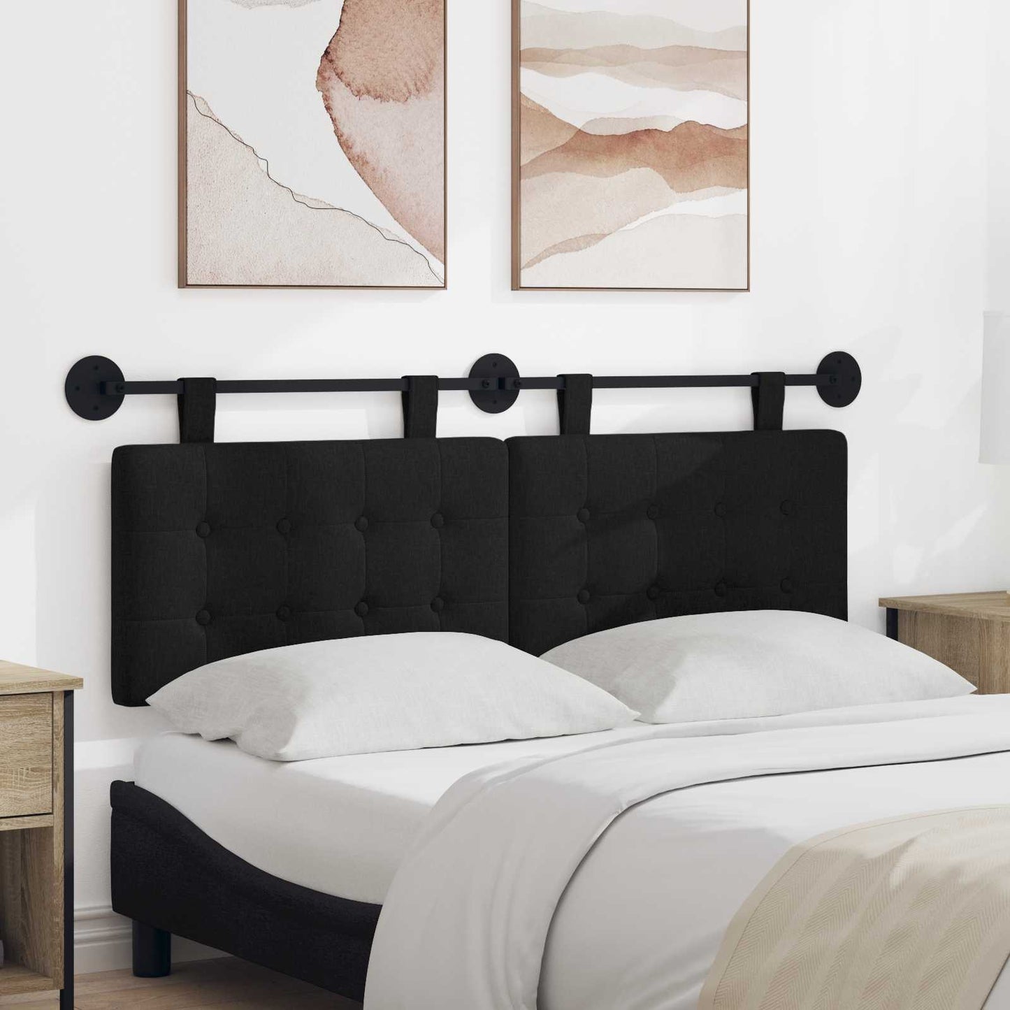 Hængende Hovedgavl Vægmonteret 150 X 55 X 5 Cm Stof - Hovedbillede