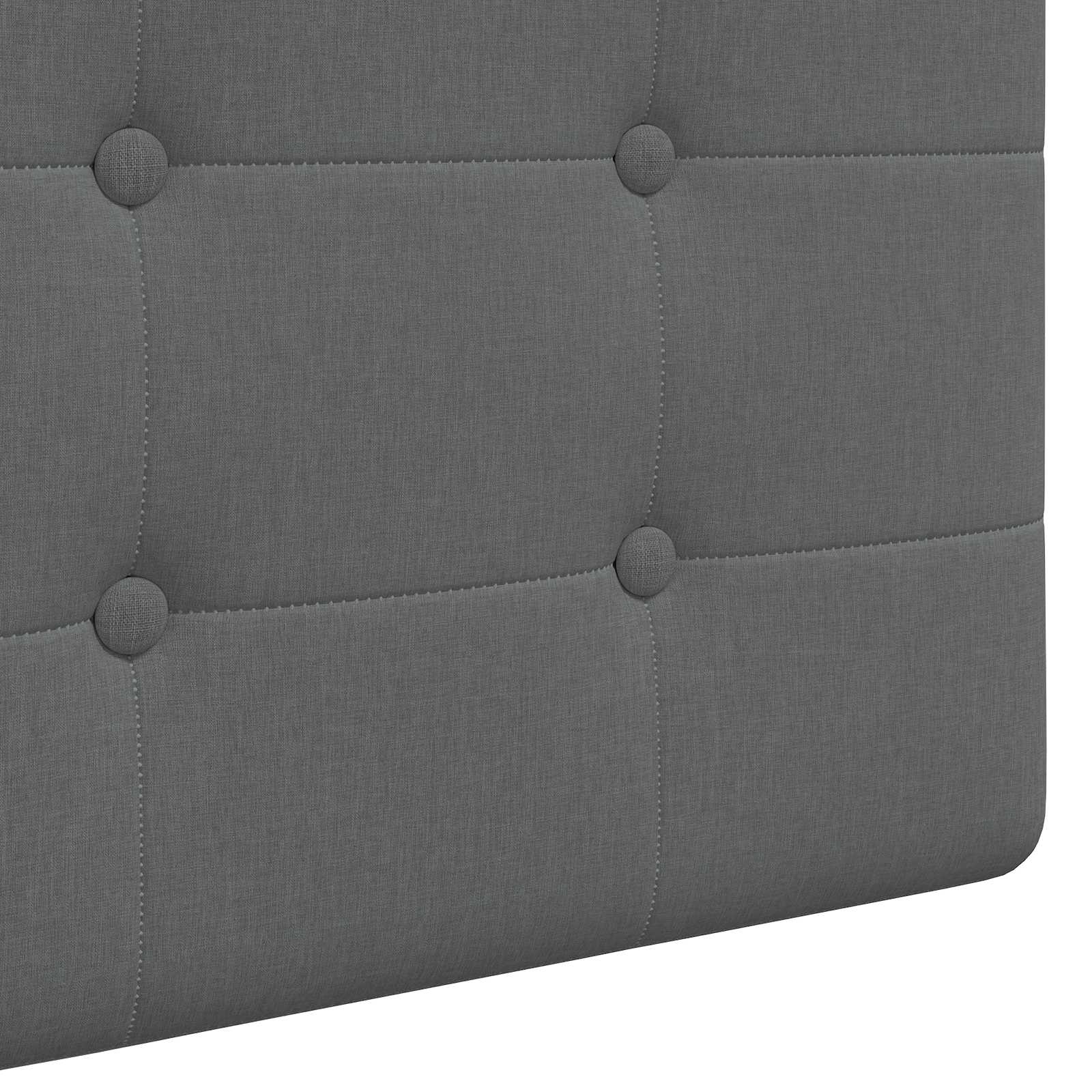 Hængende Hovedgavl Vægmonteret Mørkegrå 170 X 55 X 5 Cm Stof - Billede 8