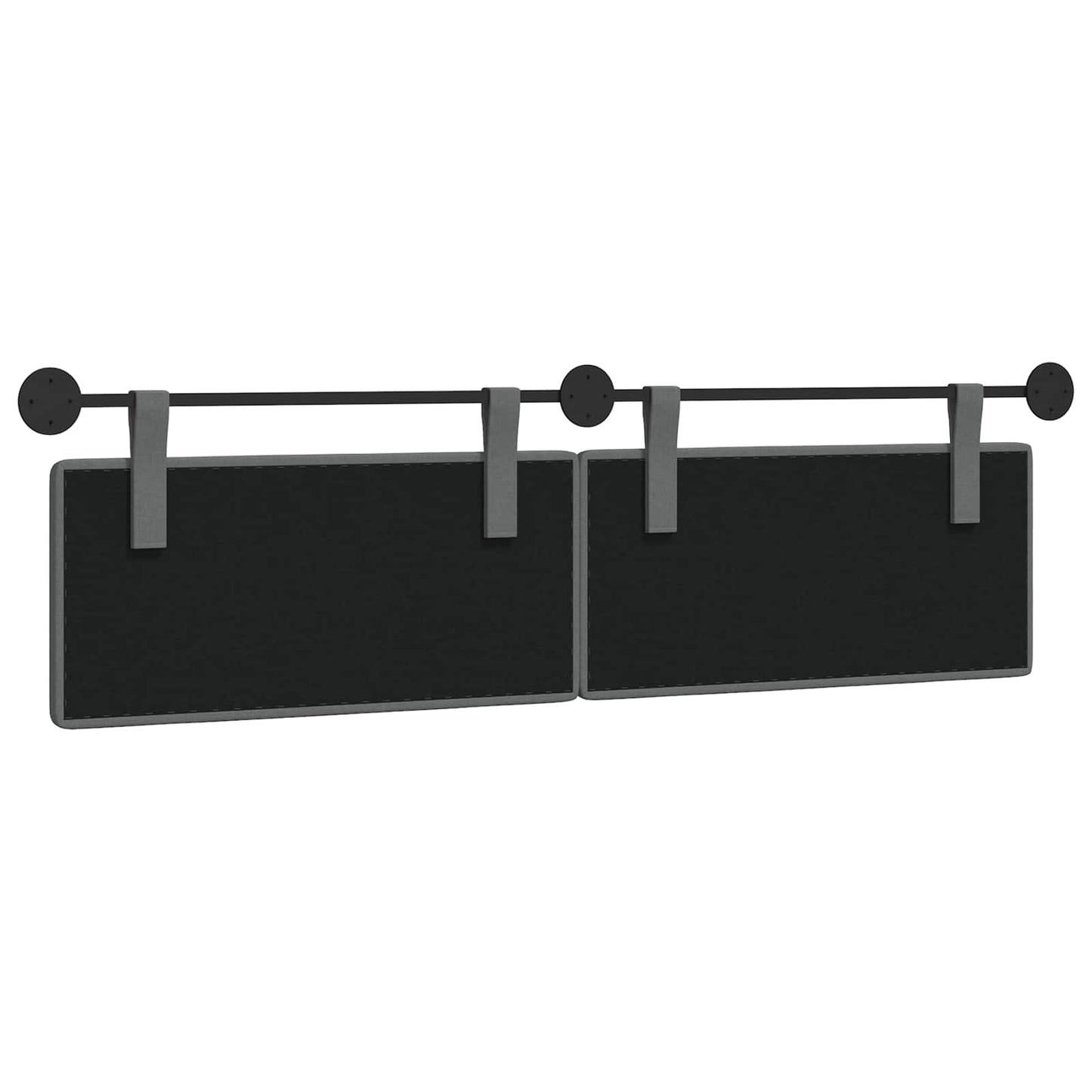 Hængende Hovedgavl Vægmonteret Mørkegrå 170 X 55 X 5 Cm Stof - Billede 7
