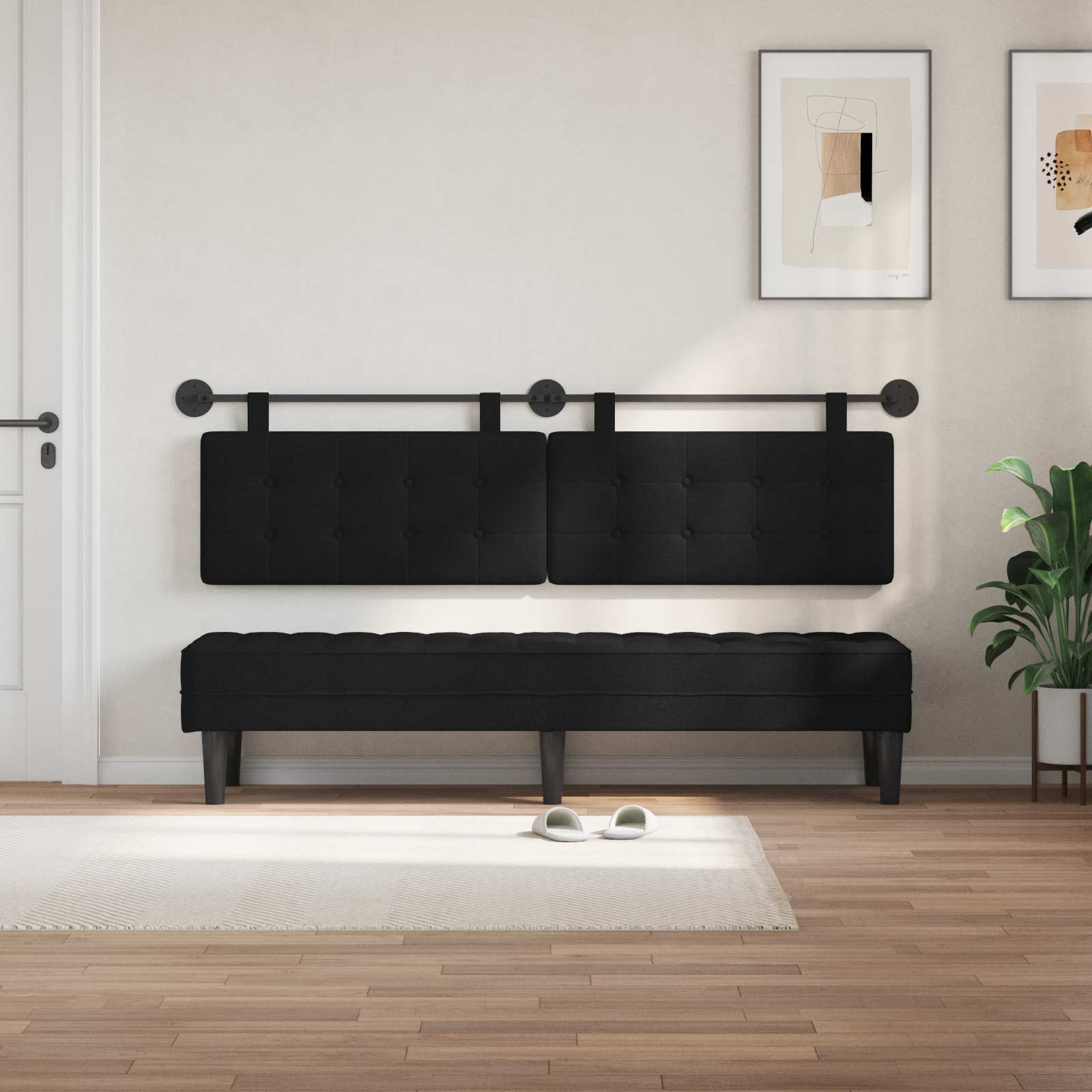 Hængende Hovedgavl Vægmonteret 170 X 55 X 5 Cm Stof - Billede 3