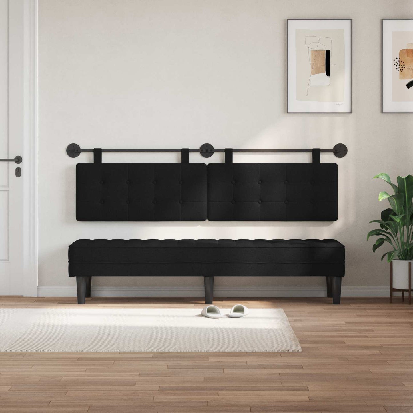 Hængende Hovedgavl Vægmonteret 190 X 55 X 5 Cm Stof - Billede 3