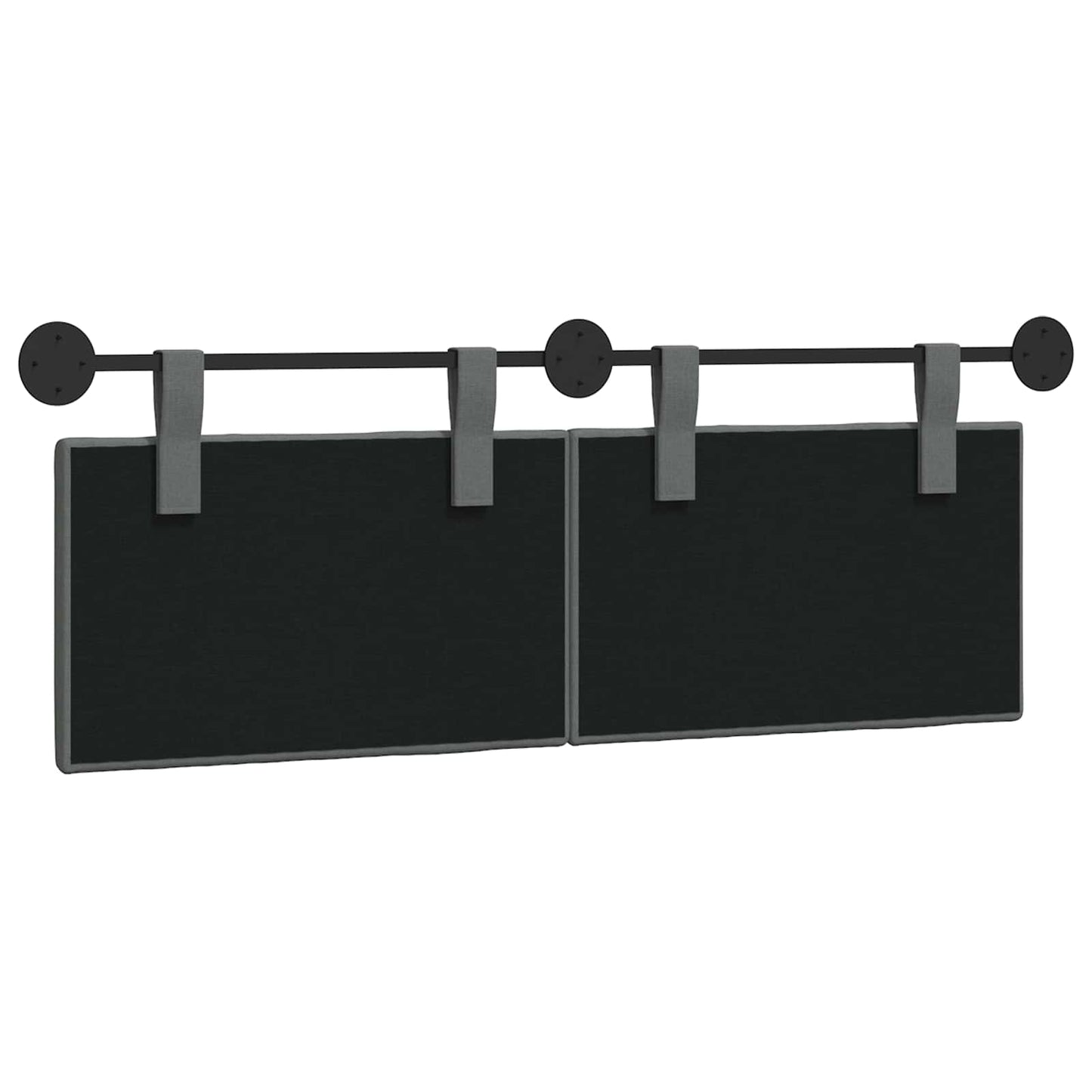 Hængende Hovedgavl Vægmonteret Mørkegrå 150 X 55 X 5 Cm Stof - Billede 7