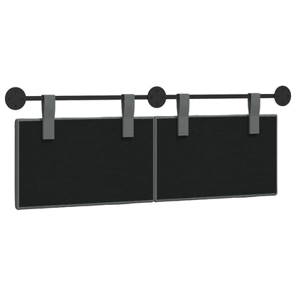 Hængende Hovedgavl Vægmonteret Mørkegrå 150 X 55 X 5 Cm Stof - Billede 7
