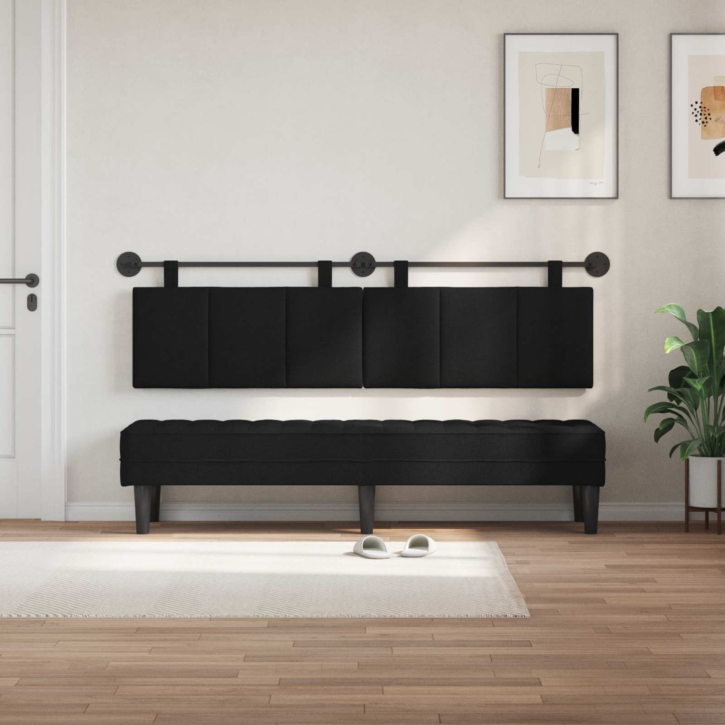 Hængende Hovedgavl Vægmonteret 170 X 55 X 5 Cm Stof - Billede 3