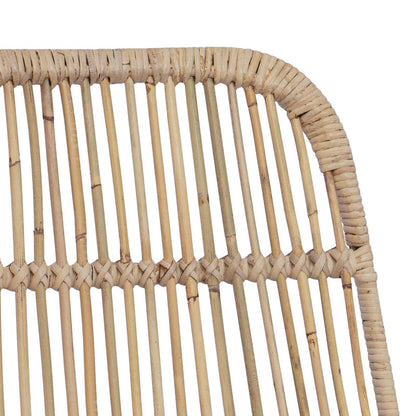 Barbænk 2 Dele 44 X 55 X 109 Cm Rattan Og Stål - Billede 8