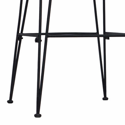 Barbænk 2 Dele 44 X 55 X 109 Cm Rattan Og Stål - Billede 9