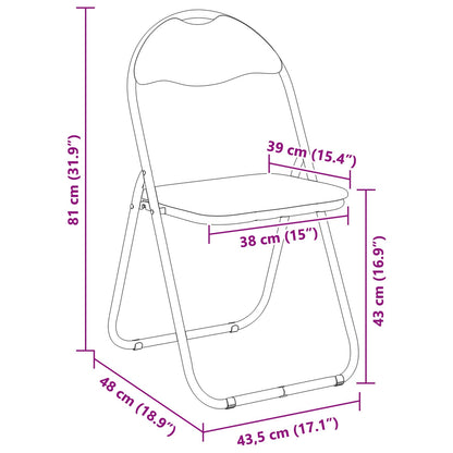Sammenklappelig Stol 48 X 43,5 X 81 Cm - Billede 13