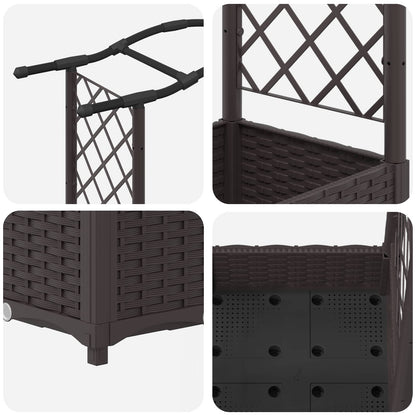 Hævet Bed Med Trellis Og Tag 169 X 40 X 123 Cm Pp - Billede 6