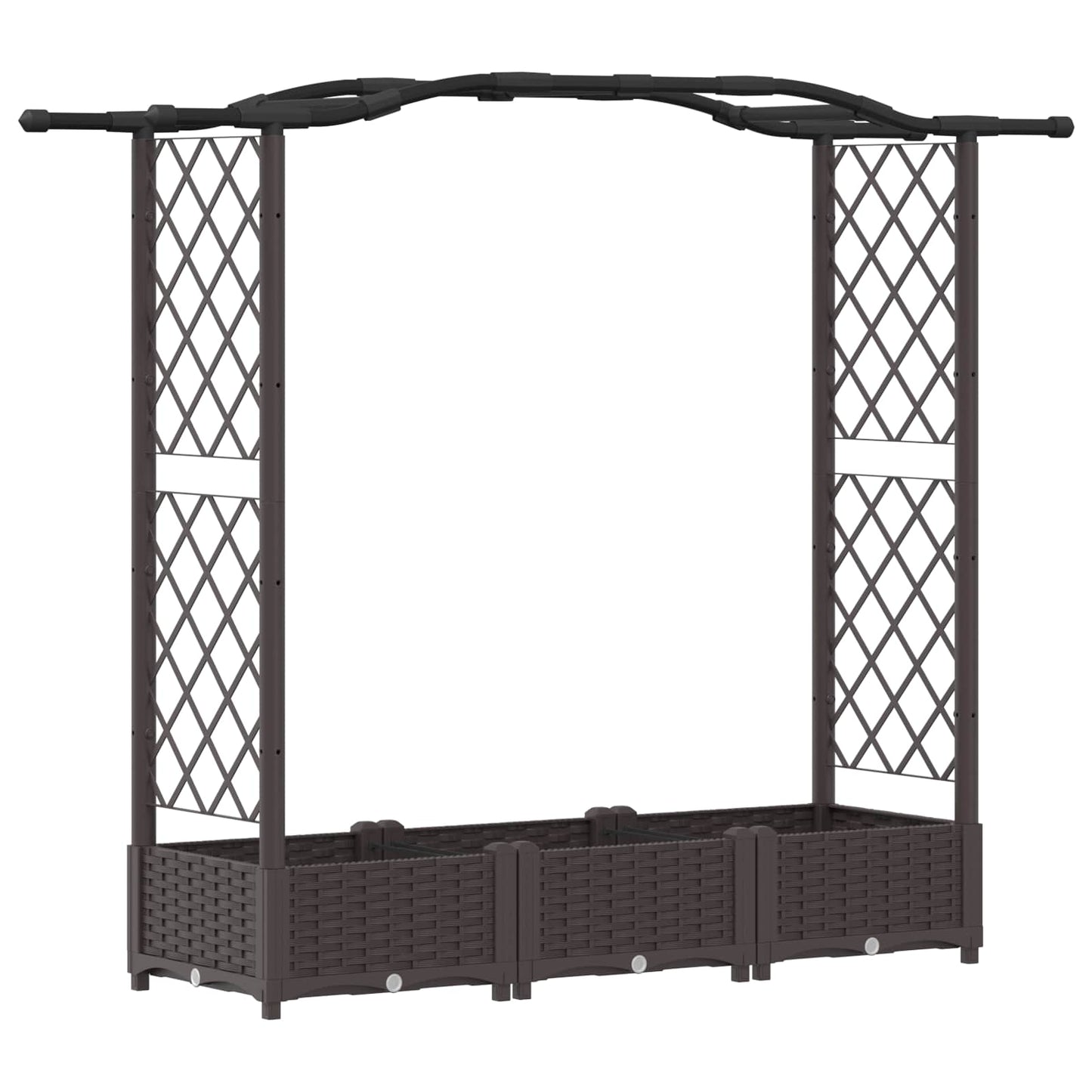 Hævet Bed Med Trellis Og Tag 169 X 40 X 123 Cm Pp - Billede 2