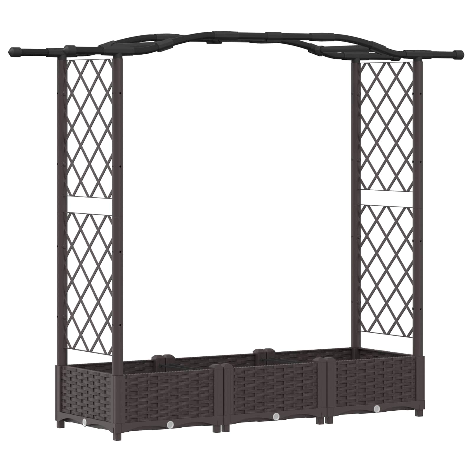 Hævet Bed Med Trellis Og Tag 169 X 40 X 123 Cm Pp - Billede 2