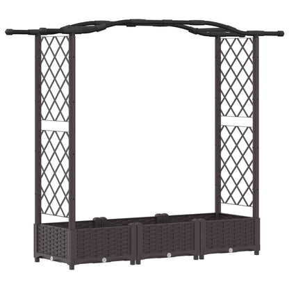 Hævet Bed Med Trellis Og Tag 169 X 40 X 123 Cm Pp - Billede 2