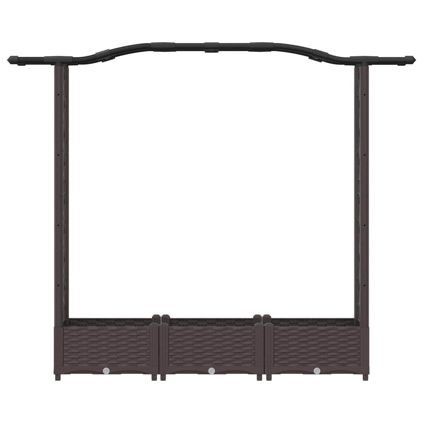 Hævet Bed Med Trellis Og Tag 169 X 40 X 123 Cm Pp - Billede 4