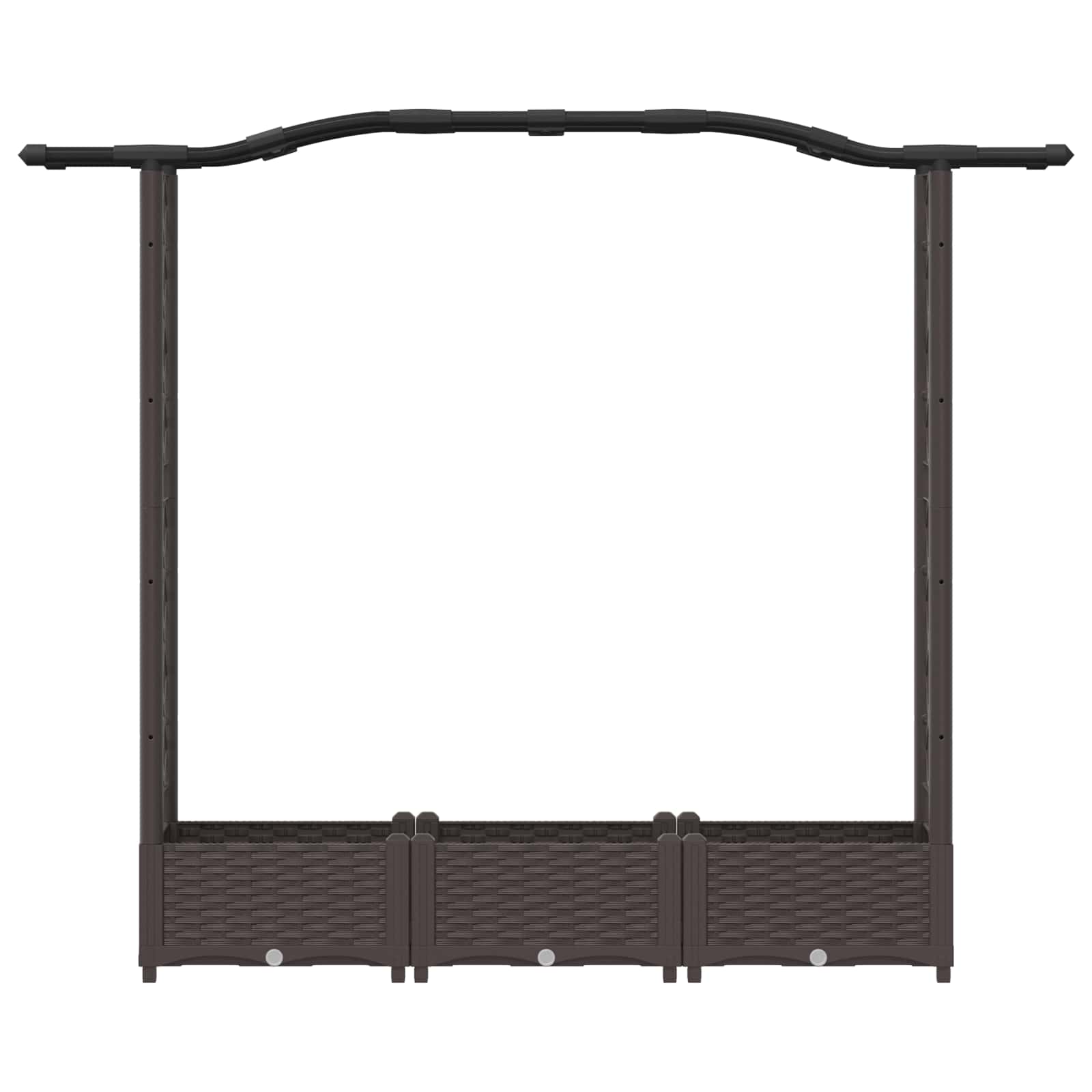 Hævet Bed Med Trellis Og Tag 169 X 40 X 123 Cm Pp - Billede 4