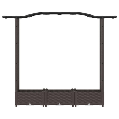 Hævet Bed Med Trellis Og Tag 169 X 40 X 123 Cm Pp - Billede 4
