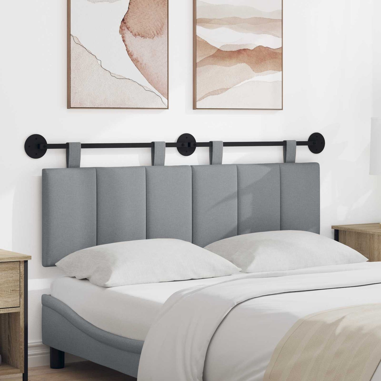 Hængende Hovedgavl Vægmonteret 150 X 55 X 5 Cm Stof - Hovedbillede