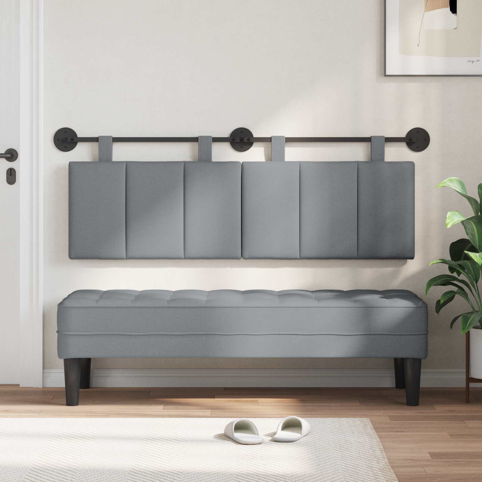Hængende Hovedgavl Vægmonteret 150 X 55 X 5 Cm Stof - Billede 3