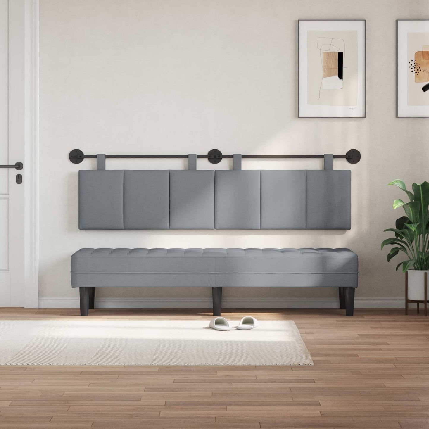 Hængende Hovedgavl Vægmonteret 170 X 55 X 5 Cm Stof - Billede 3