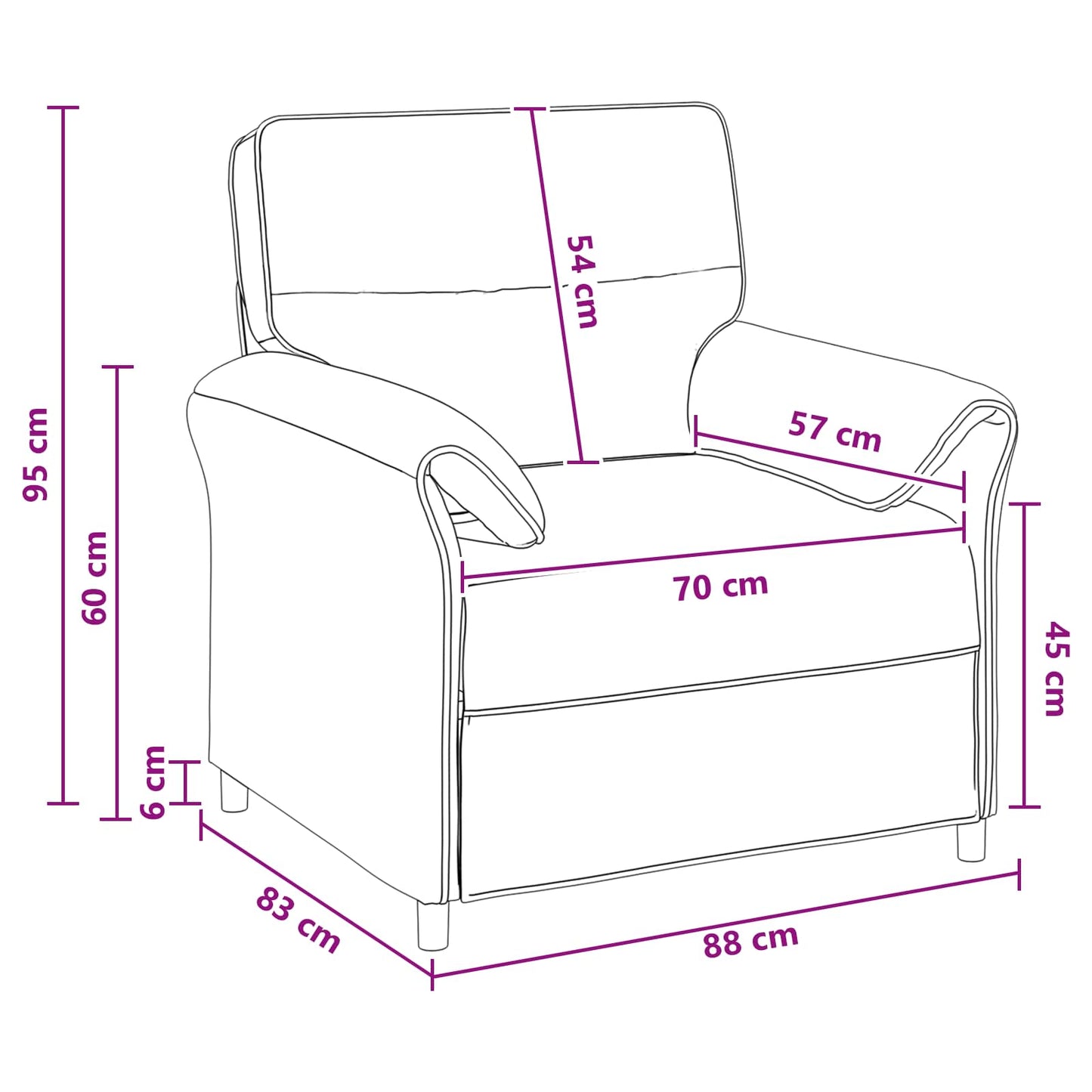 Sofa 100% Polyester Metalramme Mdf, Krydsfinér - Billede 8