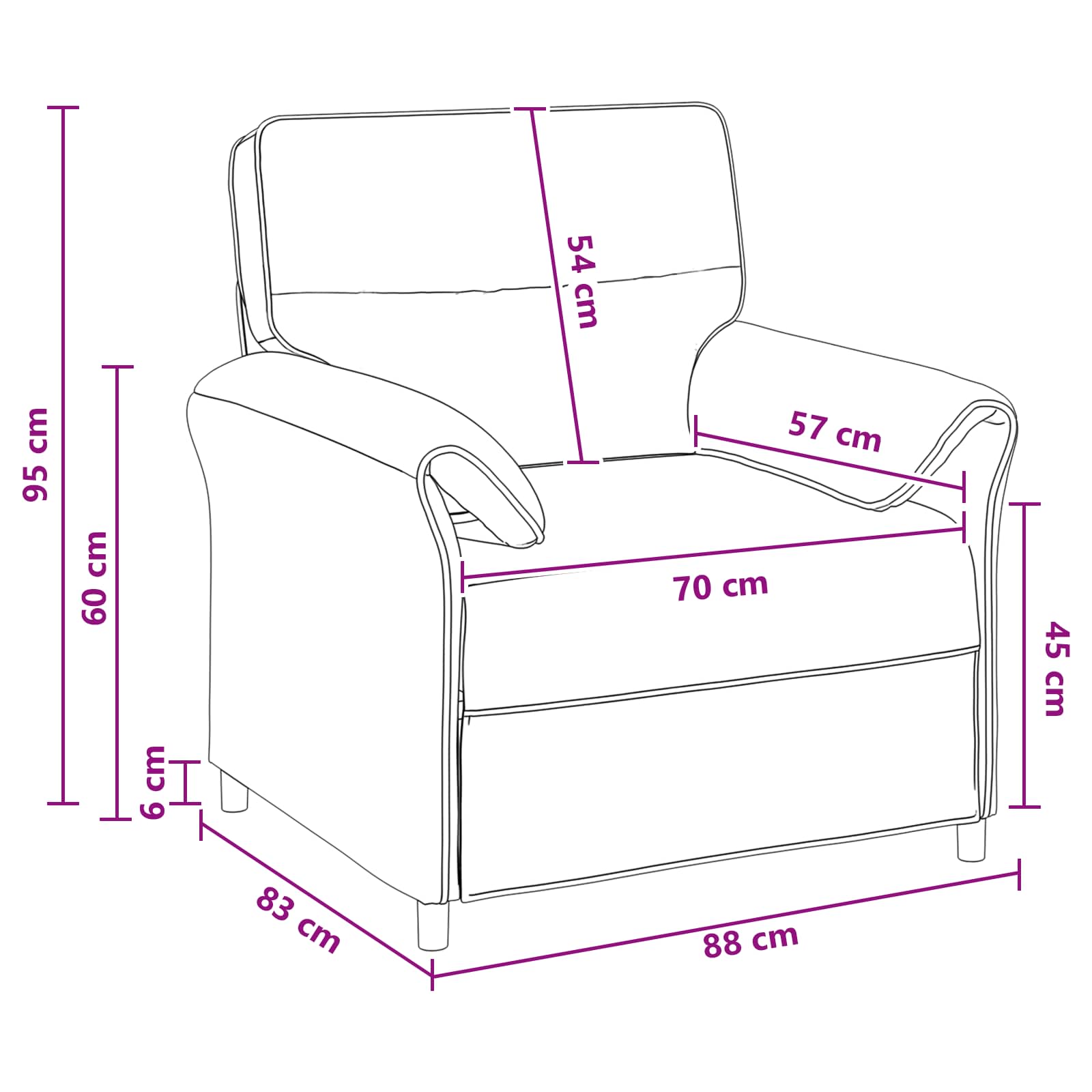 Sofa 100% Polyester Metalramme Mdf, Krydsfinér - Billede 8
