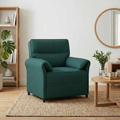 Sofa 100% Polyester Metalramme Mdf, Krydsfinér