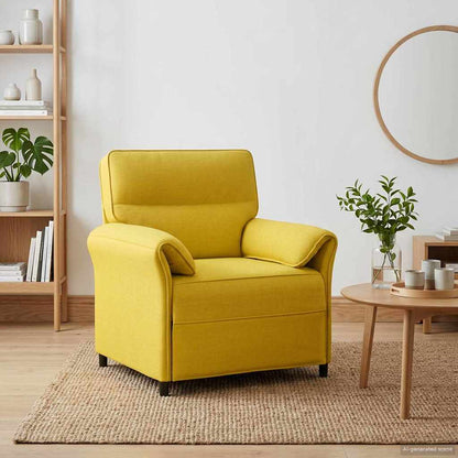 Sofa 100% Polyester Metalramme Mdf, Krydsfinér