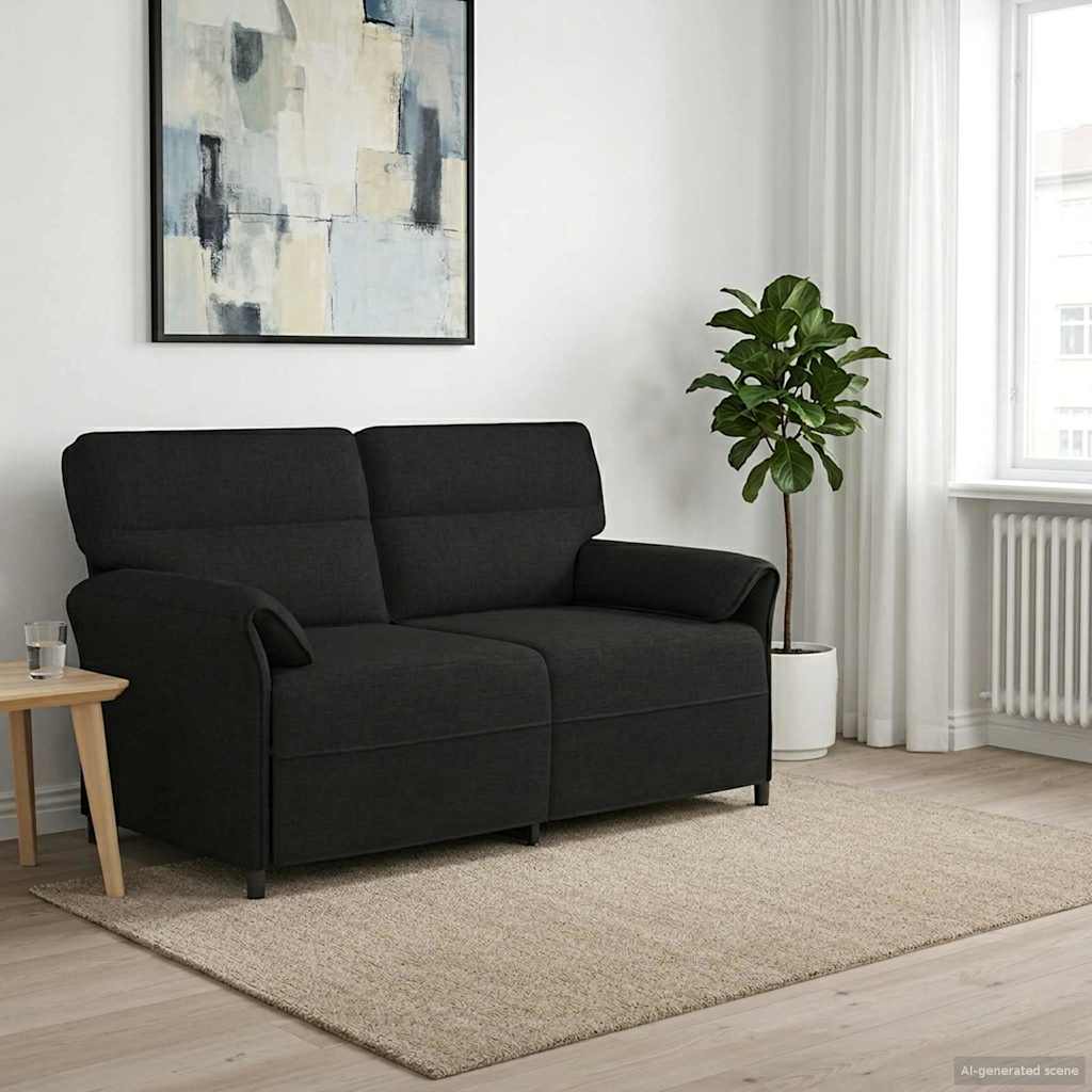 Sofa 100% Polyester Metalramme Mdf, Krydsfinér