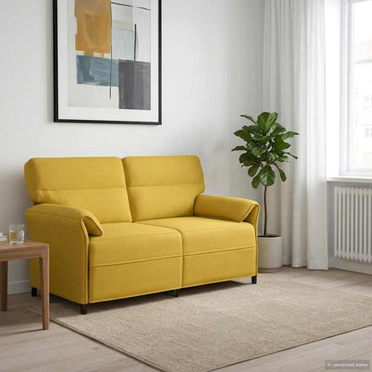 Sofa 100% Polyester Metalramme Mdf, Krydsfinér