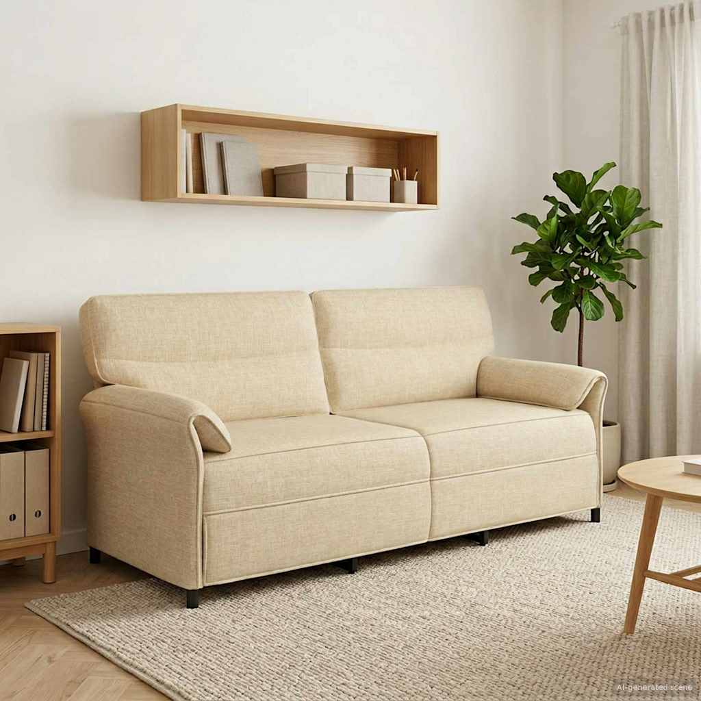 Sofa 100% Polyester Metalramme Mdf, Krydsfinér