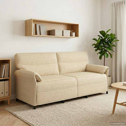 Sofa 100% Polyester Metalramme Mdf, Krydsfinér