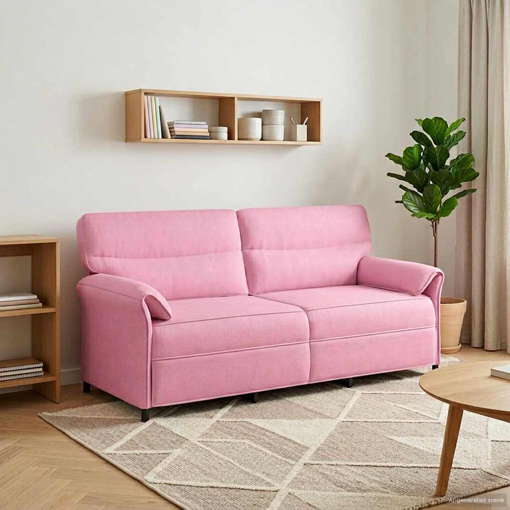 Sofa 100% Polyester Metalramme Mdf, Krydsfinér