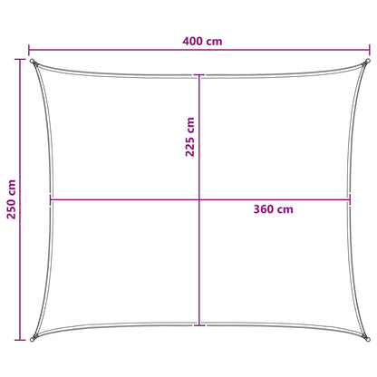 Solsejl Og Hvid 2,5 X 4 M Hdpe - Billede 8