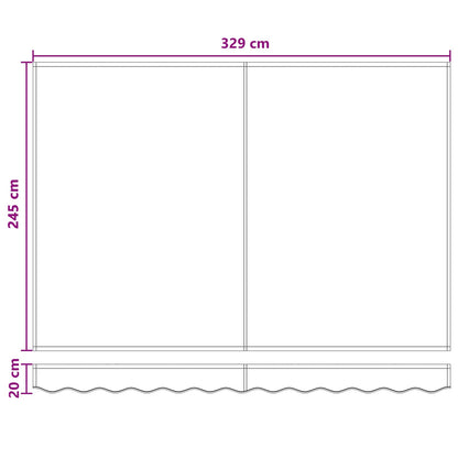 Markiseduge Lys Grå Og Hvid 350 X 250 Cm Polyester - Billede 13