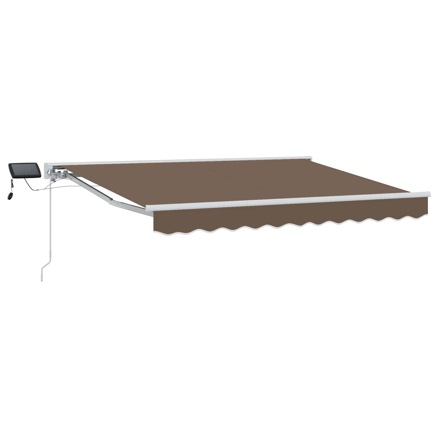 Manuel Markise-ramme Med Led-lys Gråbrun 4 × 3 M - Billede 2