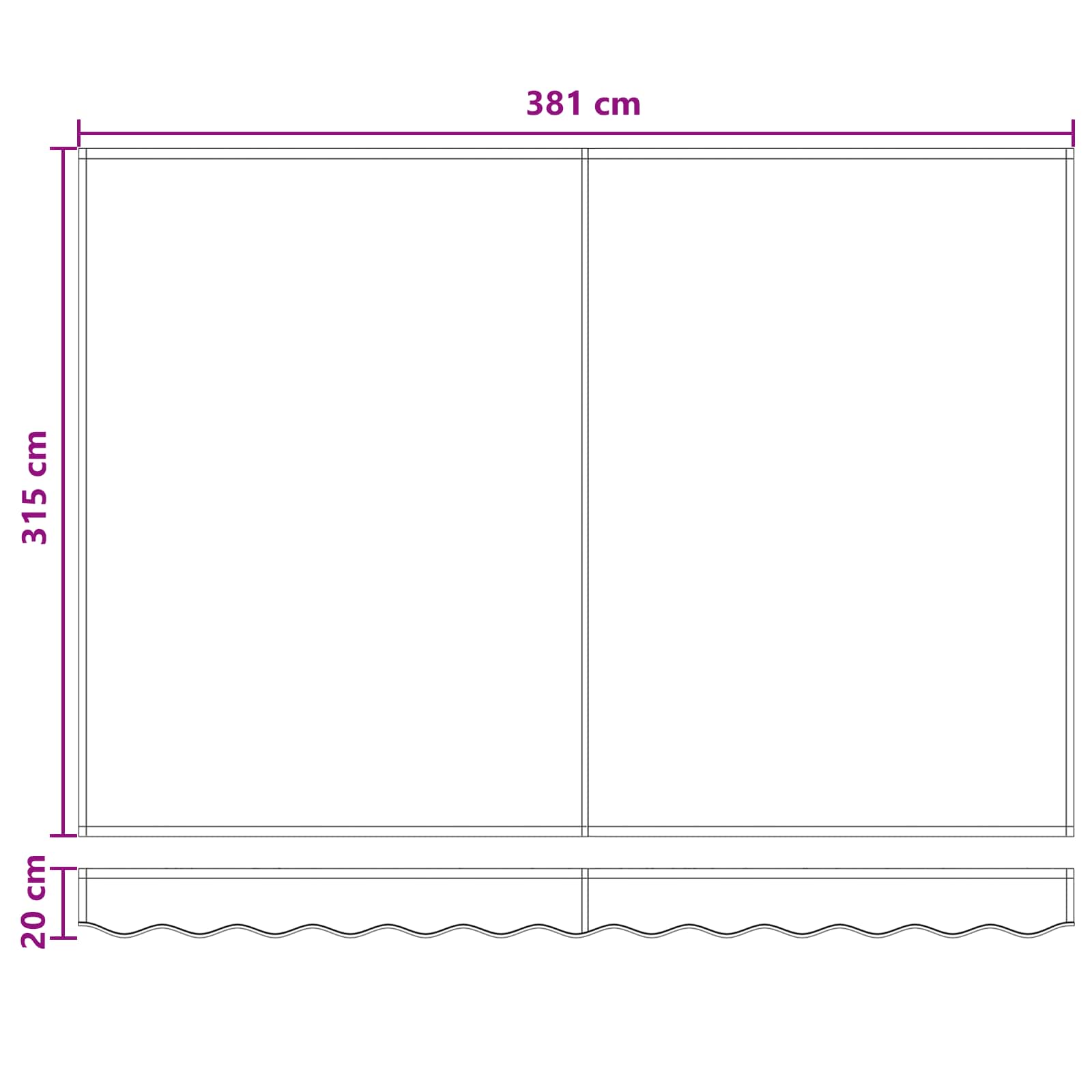 Manuel Markise-ramme Med Led-lys Gråbrun 4 × 3 M - Billede 11