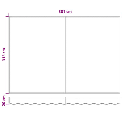 Manuel Markise-ramme Med Led-lys Gråbrun 4 × 3 M - Billede 11