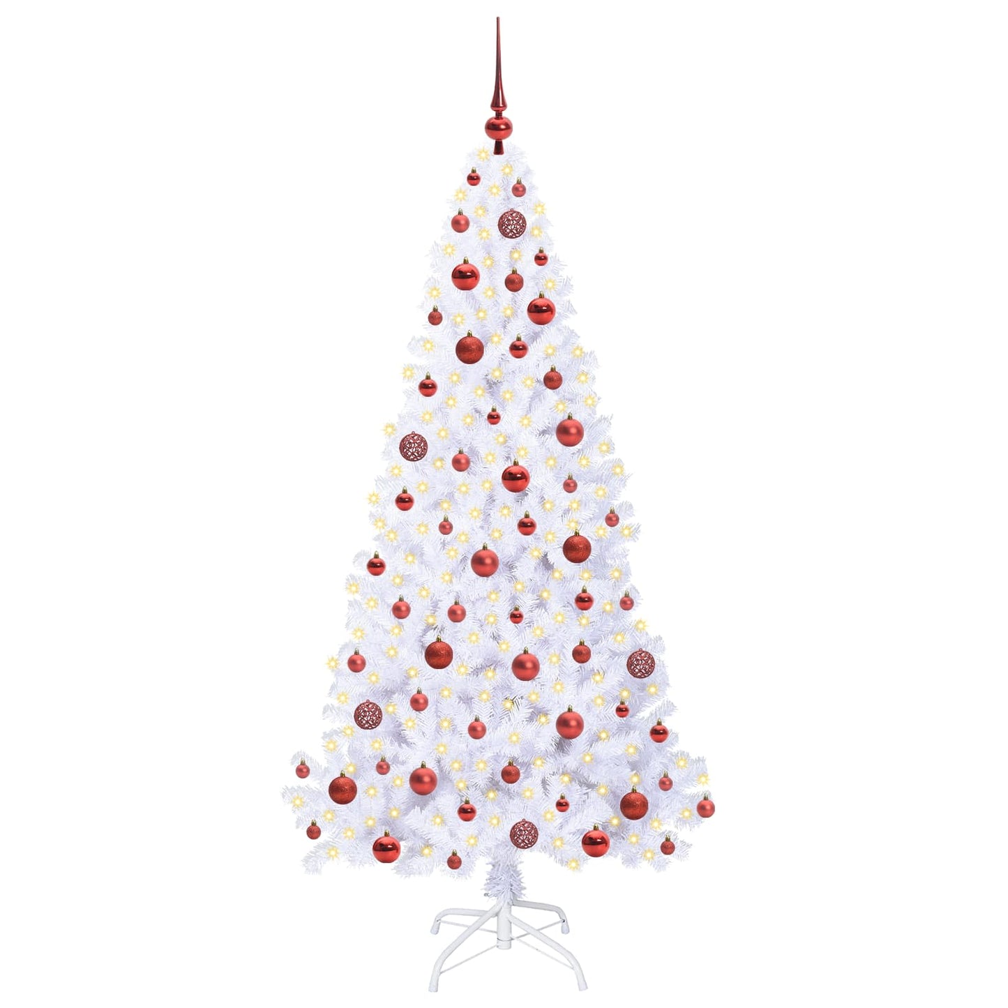 Kunstigt Juletræ Med 300 Led'er Pvc Og Stål - Billede 3