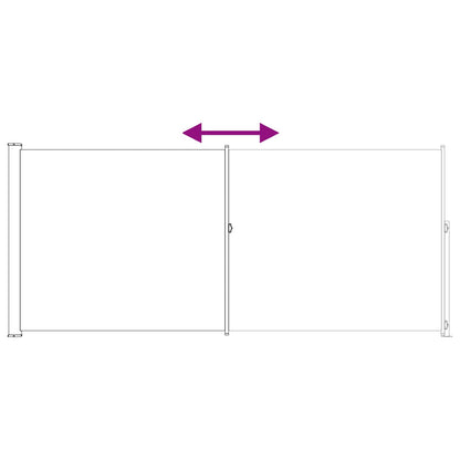 Udtrækkeligt Side-markise 200 X 500 Cm 100% Polyester Jern Stål - Billede 6