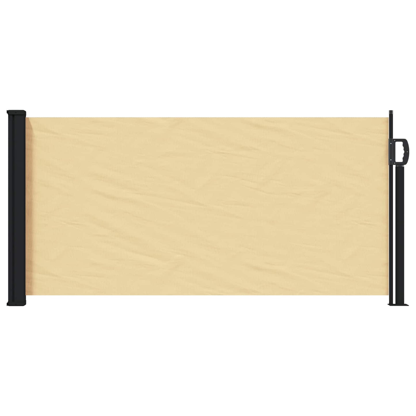 Udtrækkeligt Side-markise Sandfarvet 500 X 100 Cm Polyester - Billede 2