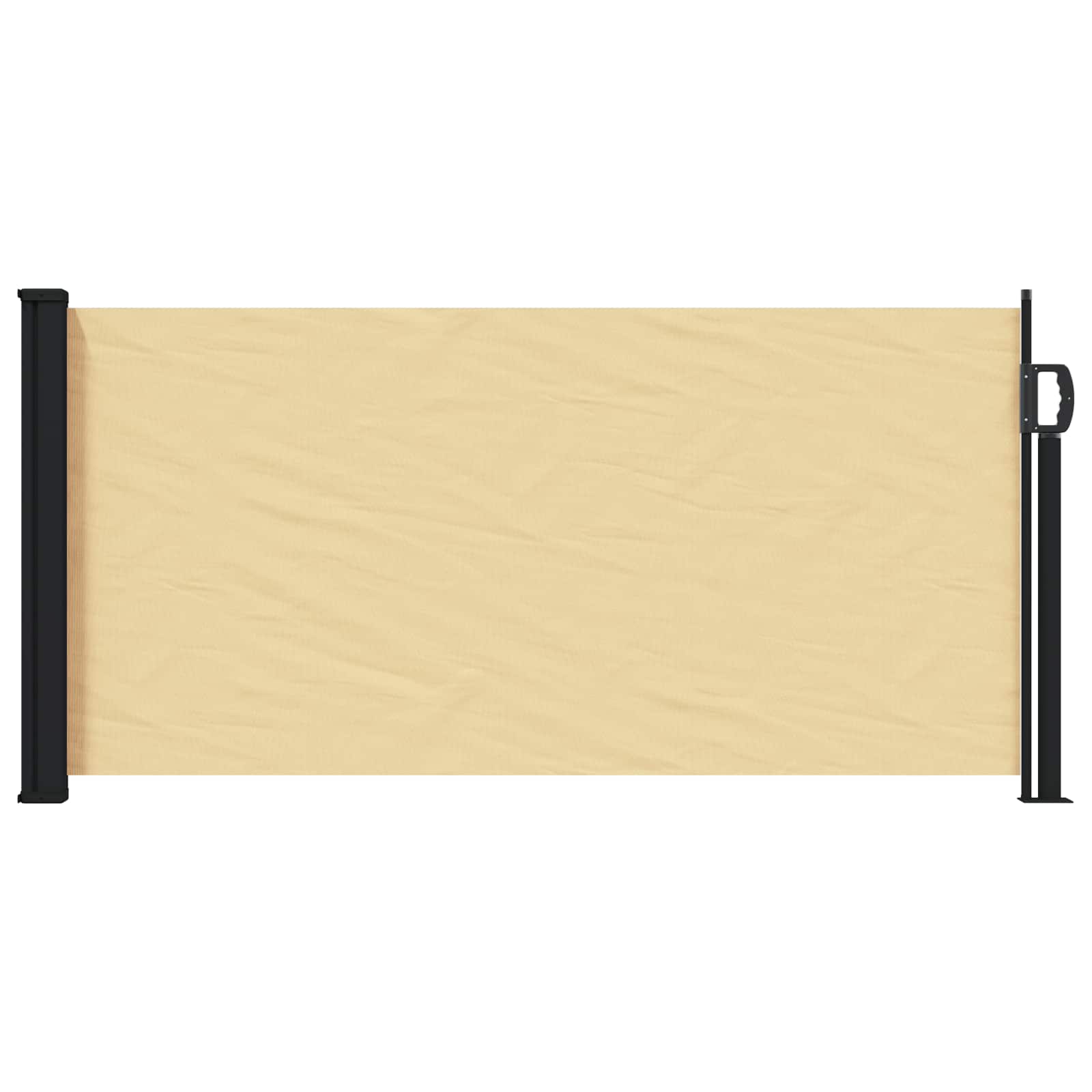 Udtrækkeligt Side-markise Sandfarvet 500 X 100 Cm Polyester - Billede 2