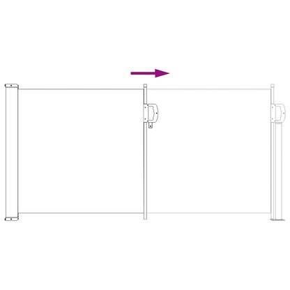 Udtrækkeligt Side-markise Sandfarvet 500 X 100 Cm Polyester - Billede 6