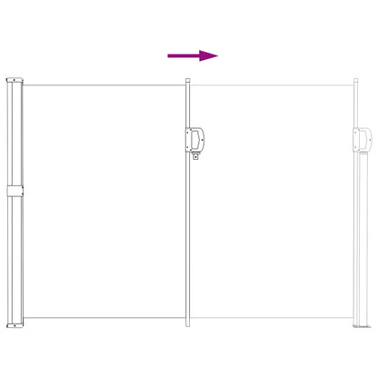 Udtrækkeligt Side-markise 500 X 140 Cm Polyester - Billede 6