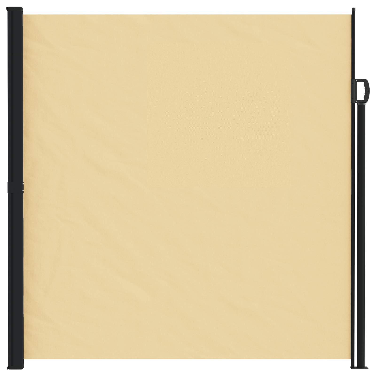 Udtrækkeligt Side-markise Sandfarvet 600 X 220 Cm Polyester - Billede 2