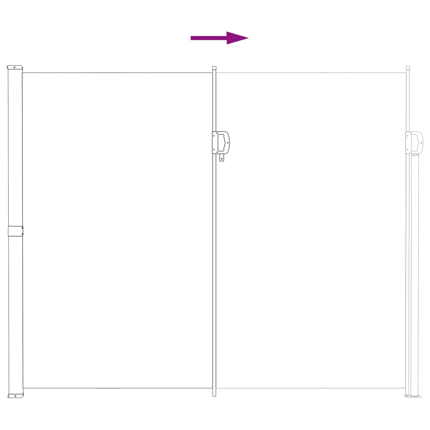 Udtrækkeligt Side-markise Sandfarvet 600 X 220 Cm Polyester - Billede 6