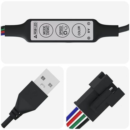 Led Strip 2 Dele Og Gennemsigtig 2500 Mm Kobber Og Plastik - Billede 5