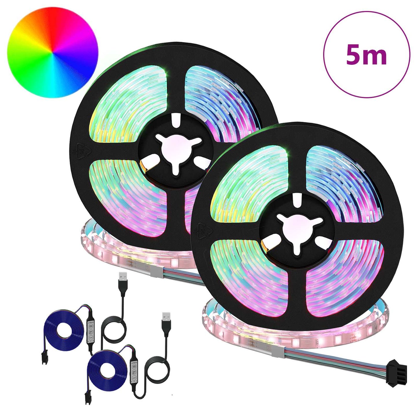 Led Strip 2 Dele Og Gennemsigtig 2500 Mm Kobber Og Plastik - Billede 2