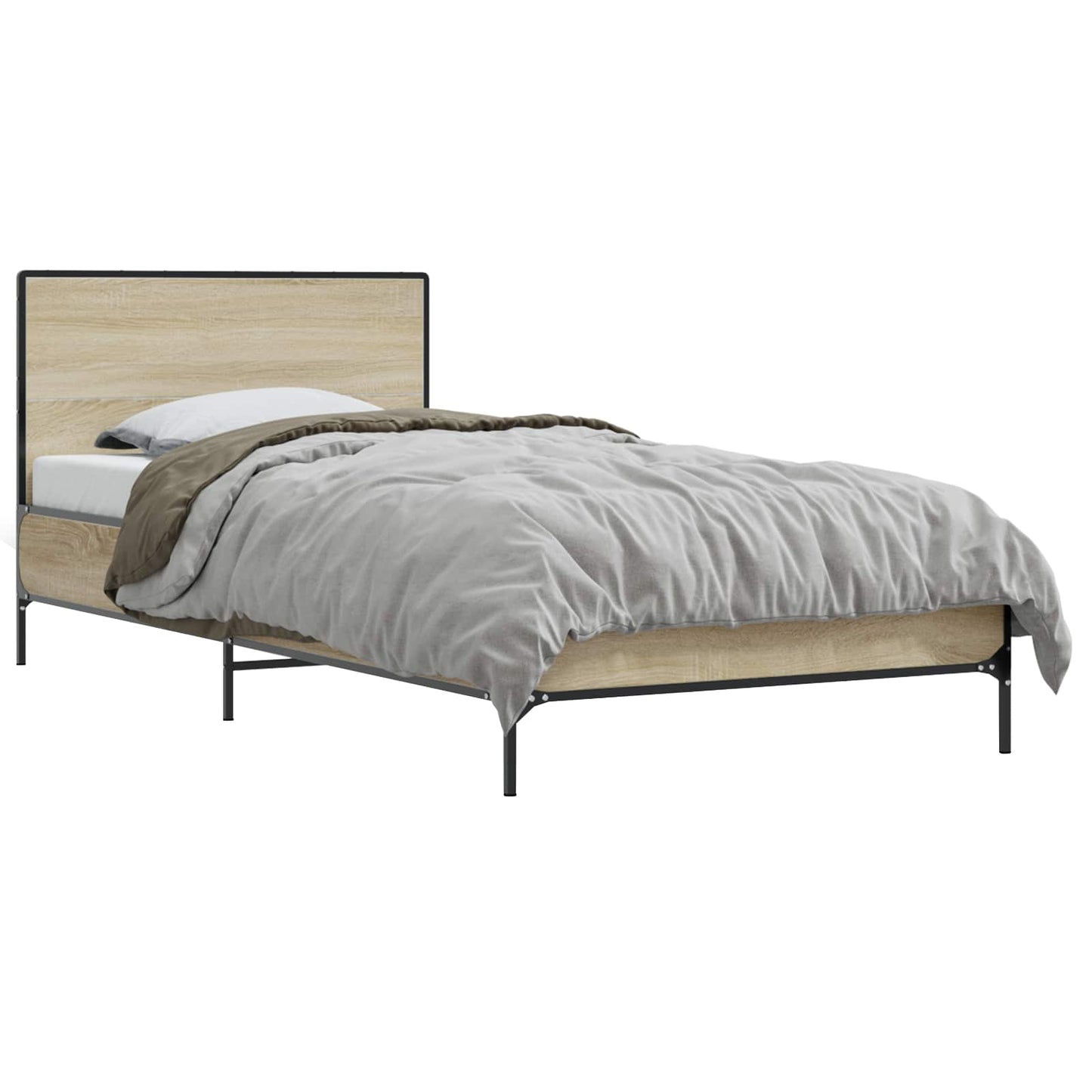 Sengestel Med Hovedgærde 80 X 200 Cm Konstrueret Træ - Billede 2